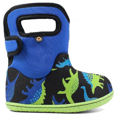 Bogs škornji baby dinozaver modri/zeleni