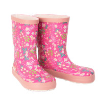 Koel rain boots flowers fuchsia