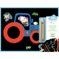 Djeco scratch board for toddlers Vehicles