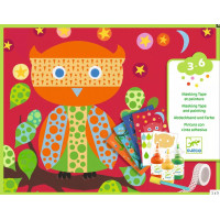 Djeco coloring with a sponge Owl & friends
