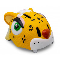 Crazy animal 49-55 cm yellow leopard children's helmet
