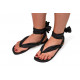 Ahinsa  sandali ankle ribbon black