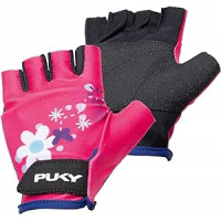 Puky kolesarske rokavice roza rože